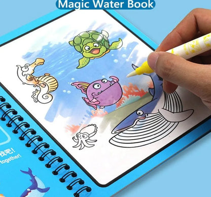 Magic Water Drawing Book – Reusable Doodle & Learning Fun!