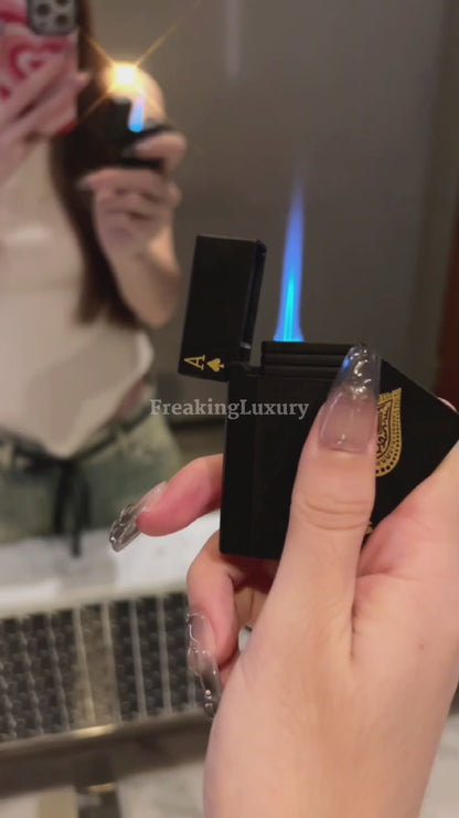 Jet Torch Playing Card Lighter – Windproof & Refillable 🔥🎴 💨