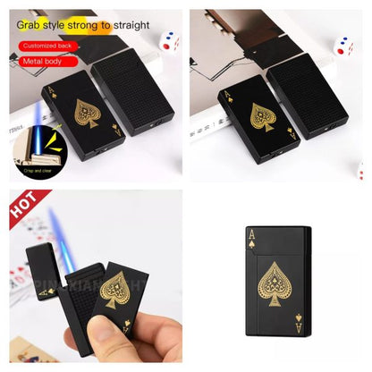 Jet Torch Playing Card Lighter – Windproof & Refillable 🔥🎴 💨