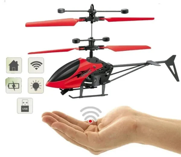 Rechargeable Hand-Sensor Flying Helicopter with Lights for Kids!✨🚁