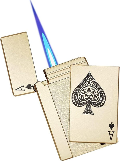 Jet Torch Playing Card Lighter – Windproof & Refillable 🔥🎴 💨