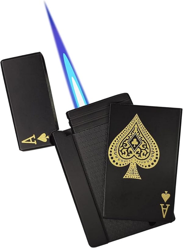 Jet Torch Playing Card Lighter – Windproof & Refillable 🔥🎴 💨