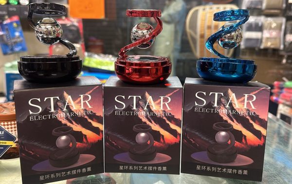 Star solar powered levitating ball air freshener